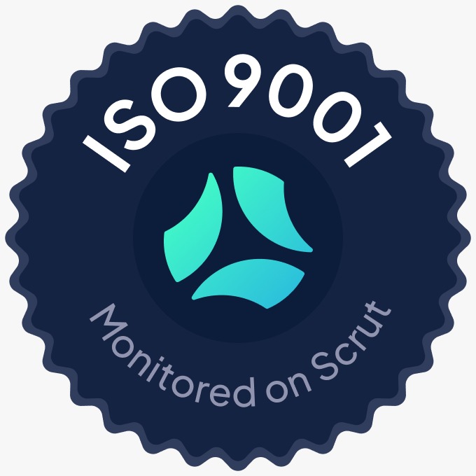 ISO 9001 — Monitored on Scrut