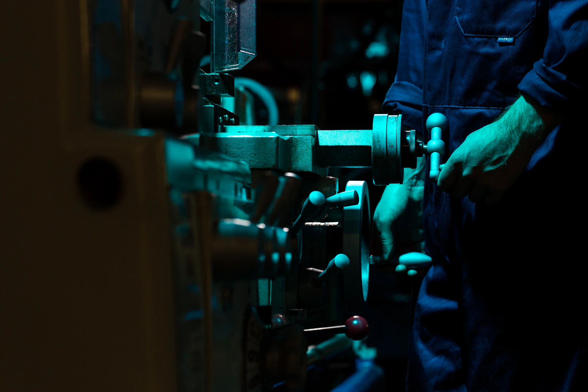 Mechanical engineer building and testing a robotic assembly